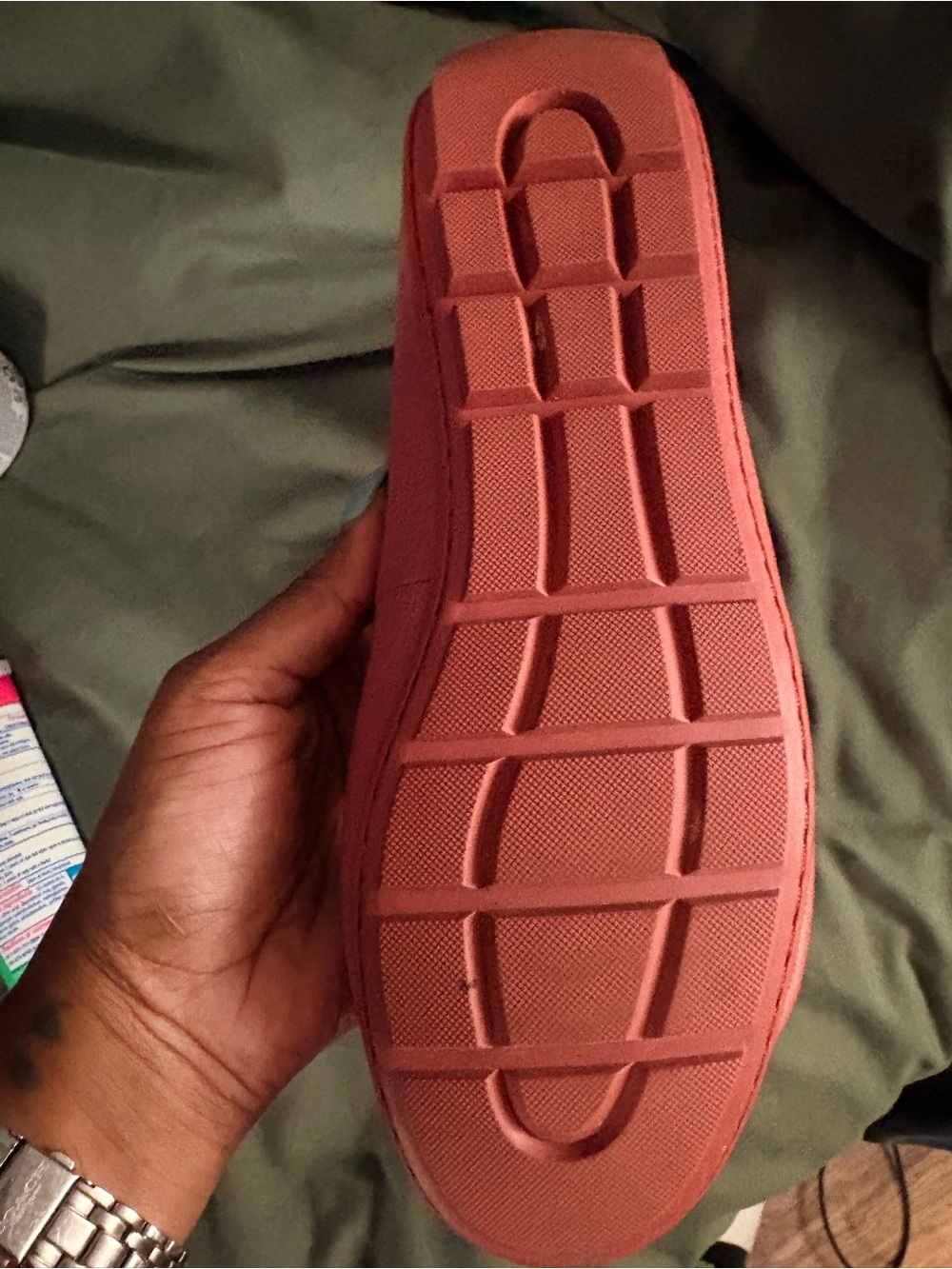 Coach Pink Pebbled Leather Slip-On Loafers - Picture 2 of 5